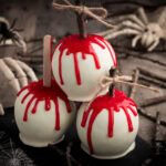 Stack of three Bloody Candy Apples