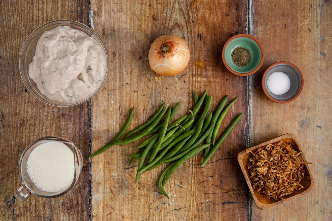 Ingredients for Crockpot Green Bean Casserole