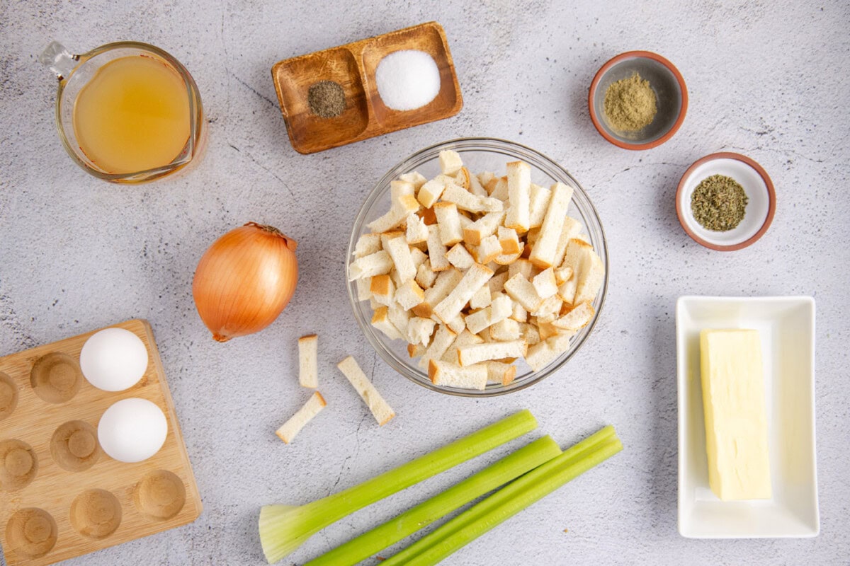 Ingredients for Crockpot Stuffing