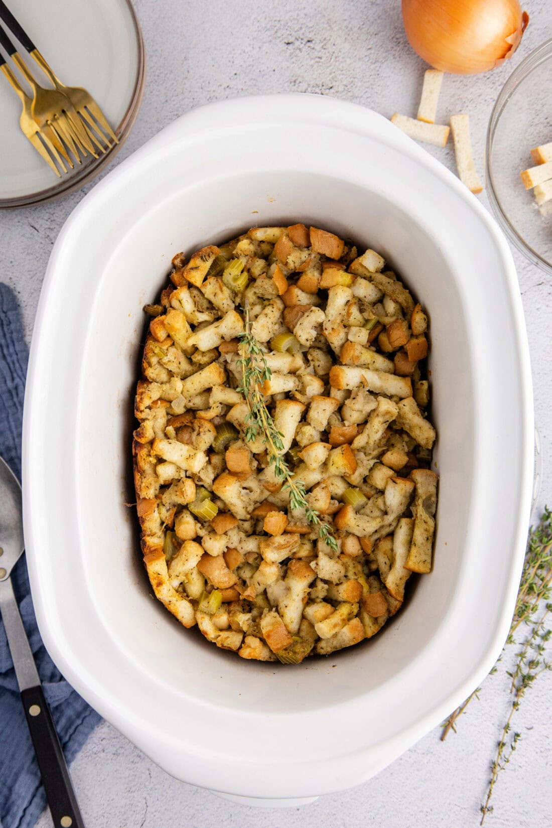 Crockpot Stuffing in a crockpot