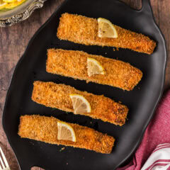 Crusted Salmon on a platter