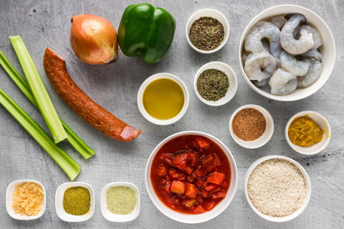 Ingredients for Instant Pot Jambalaya