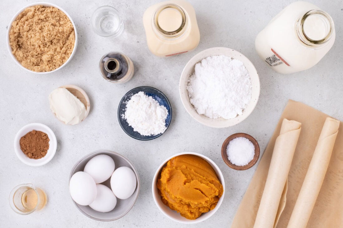 Ingredients for Pumpkin Slab Pie