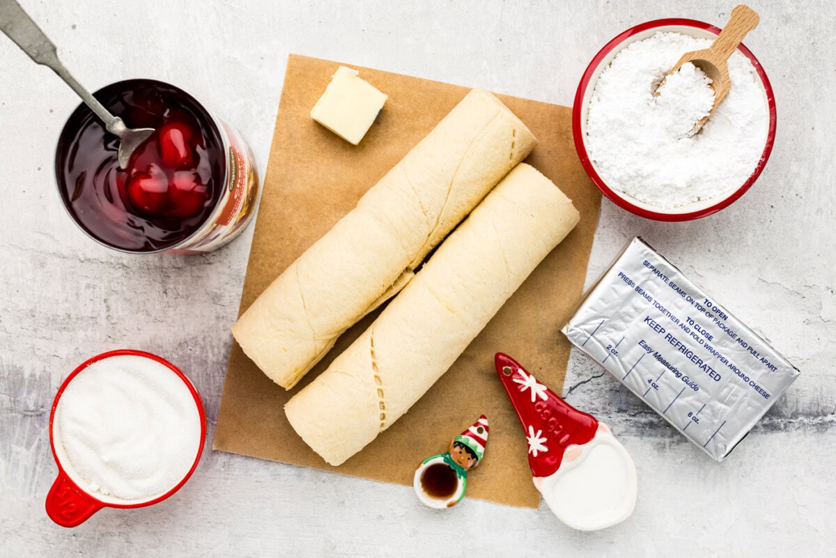 Ingredients for Candy Cane Danish