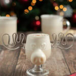 Homemade Eggnog in a reindeer mug