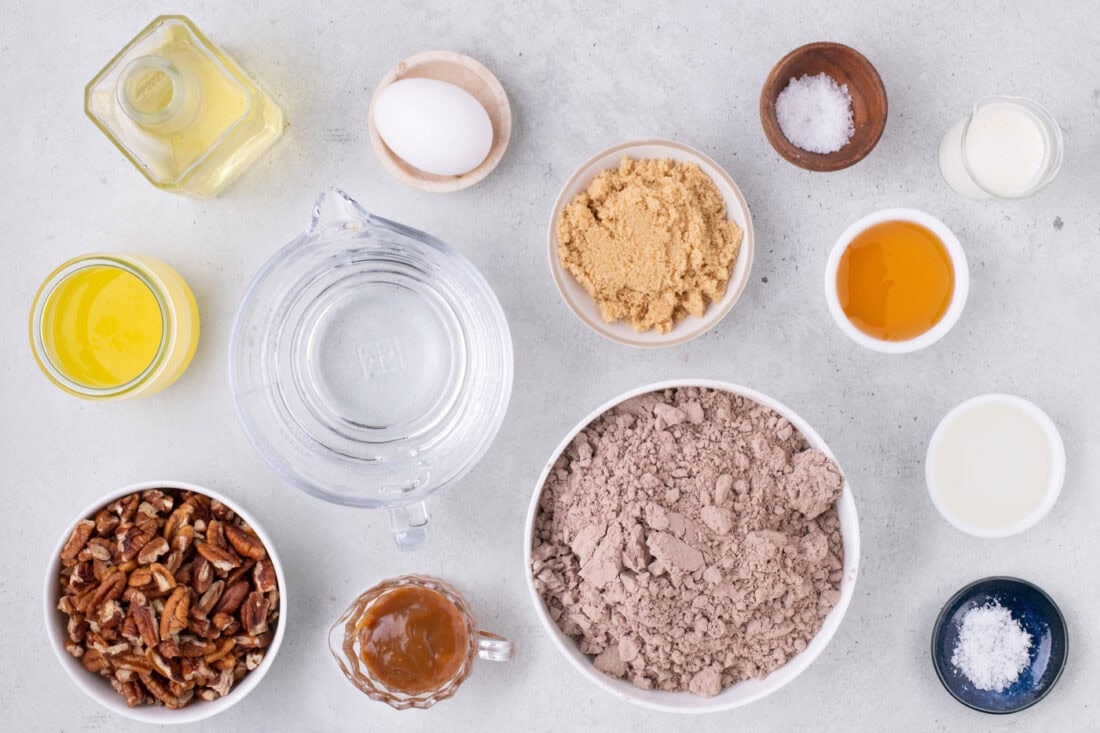 Ingredients for Pecan Pie Brownies