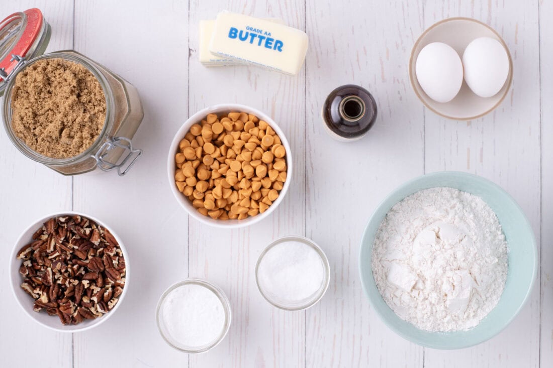 Ingredients for Butterscotch Brownies