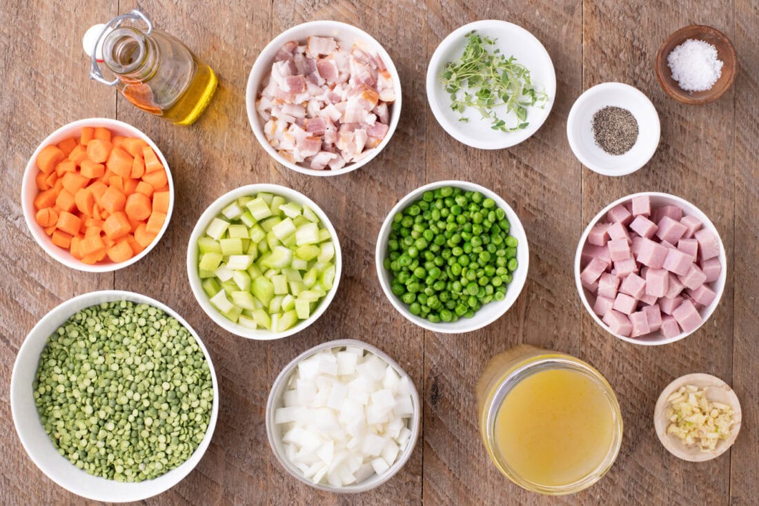 Ingredients for Instant Pot Split Pea Soup