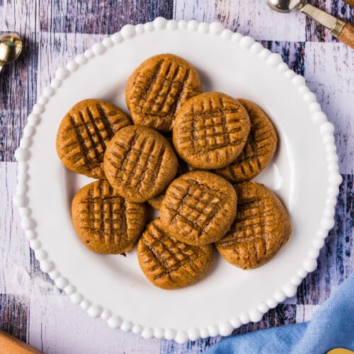 Plate of Keto Peanut Butter Cookies