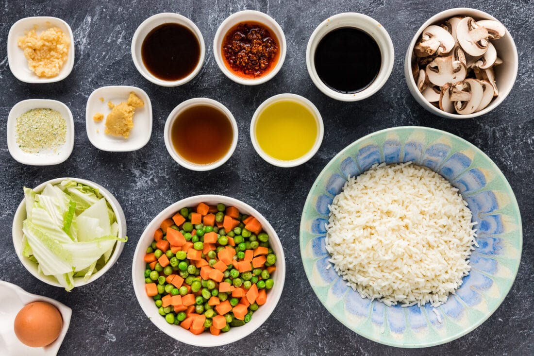 Ingredients for Korean Fried Rice