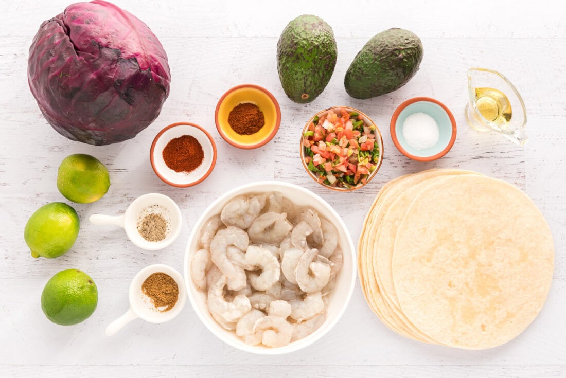 Ingredients for Shrimp Tacos