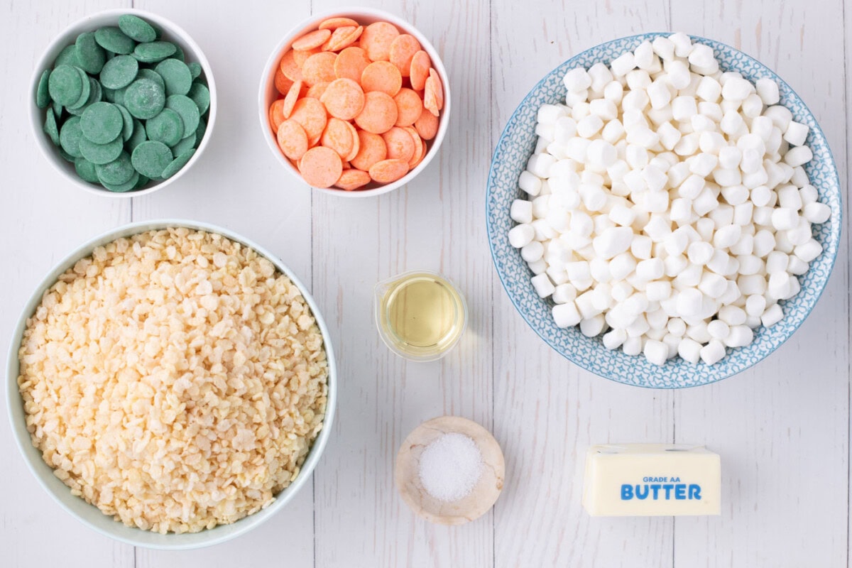 Ingredients for Carrot Rice Krispy Treats