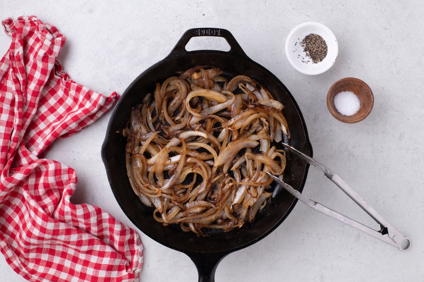 caramelized onions in a skillet