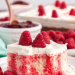 Raspberry Poke Cake