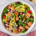 Close up photo of a bowl of Salmon Salad
