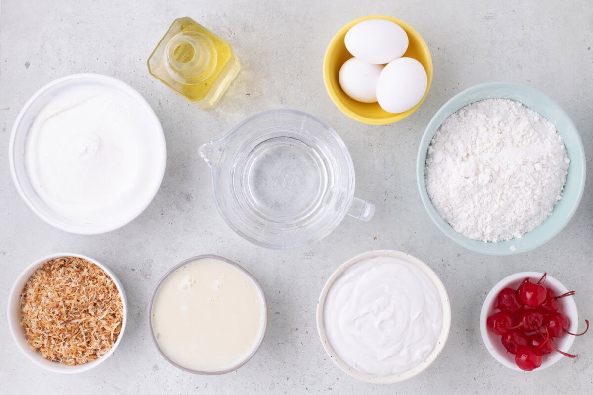 Ingredients for Coconut Poke Cake