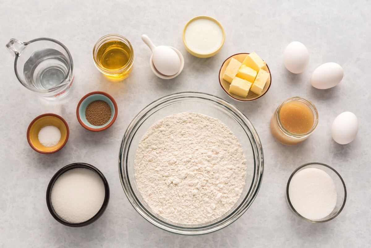 Ingredients for lemon sweet rolls