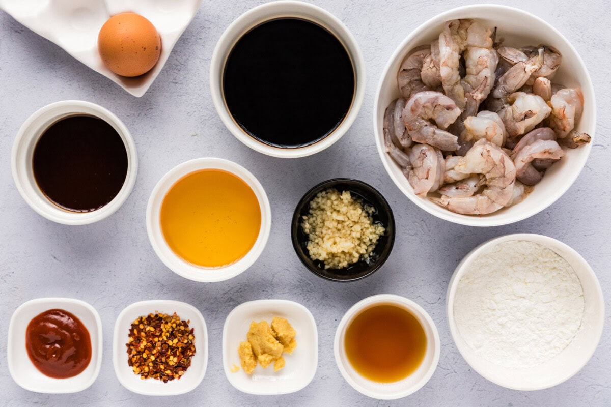 Ingredients for Mongolian Shrimp