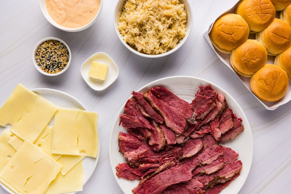 Ingredients for Reuben Sliders