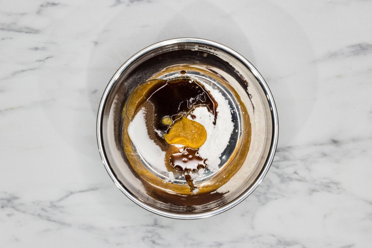 lobster sauce ingredients in a bowl
