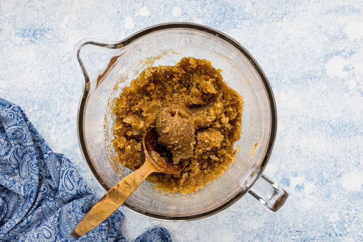 browned butter and sugar mixture in a bowl