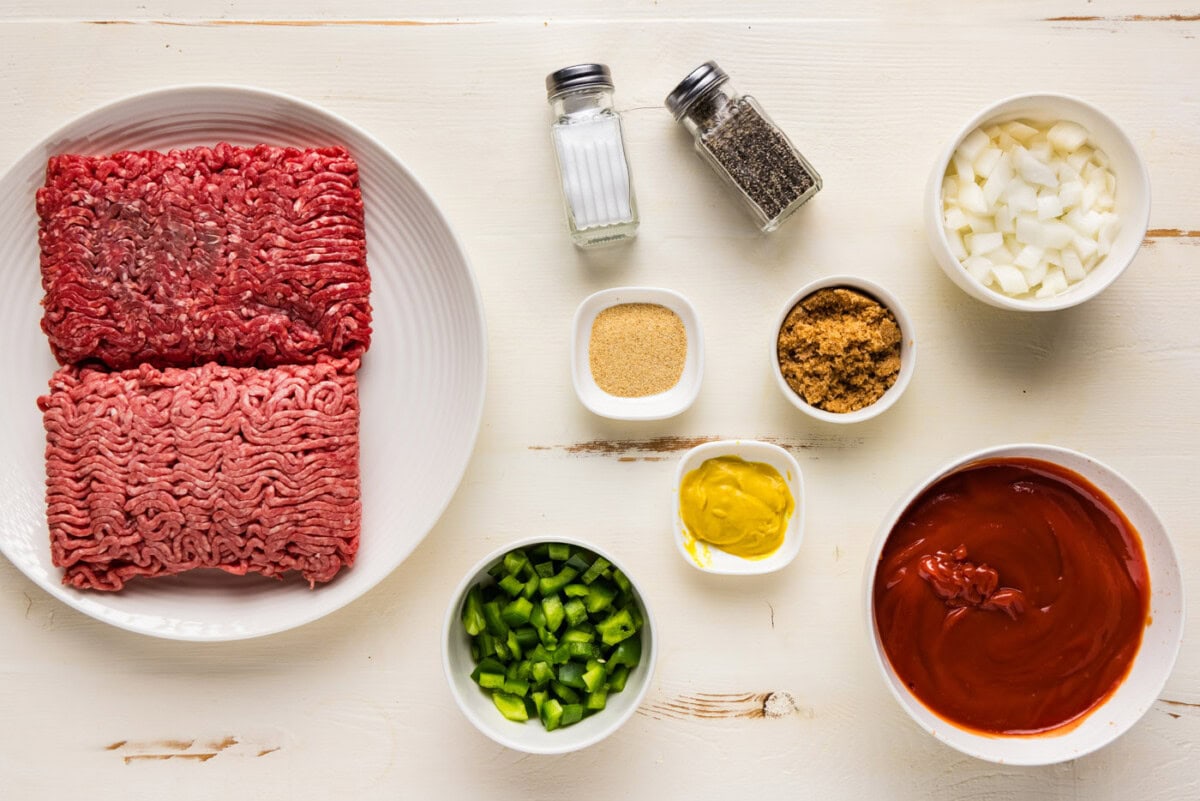 Ingredients for Crockpot Sloppy Joes
