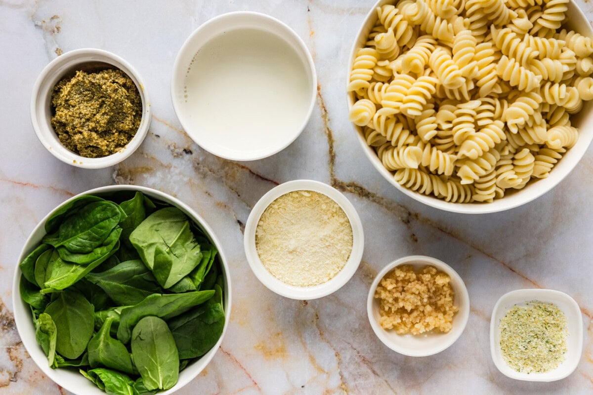 Ingredients for Pesto Pasta