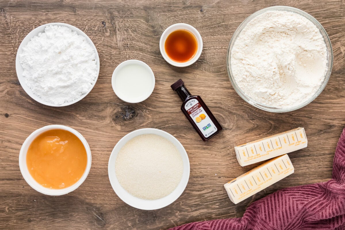 Ingredients for Lemon Streusel Squares