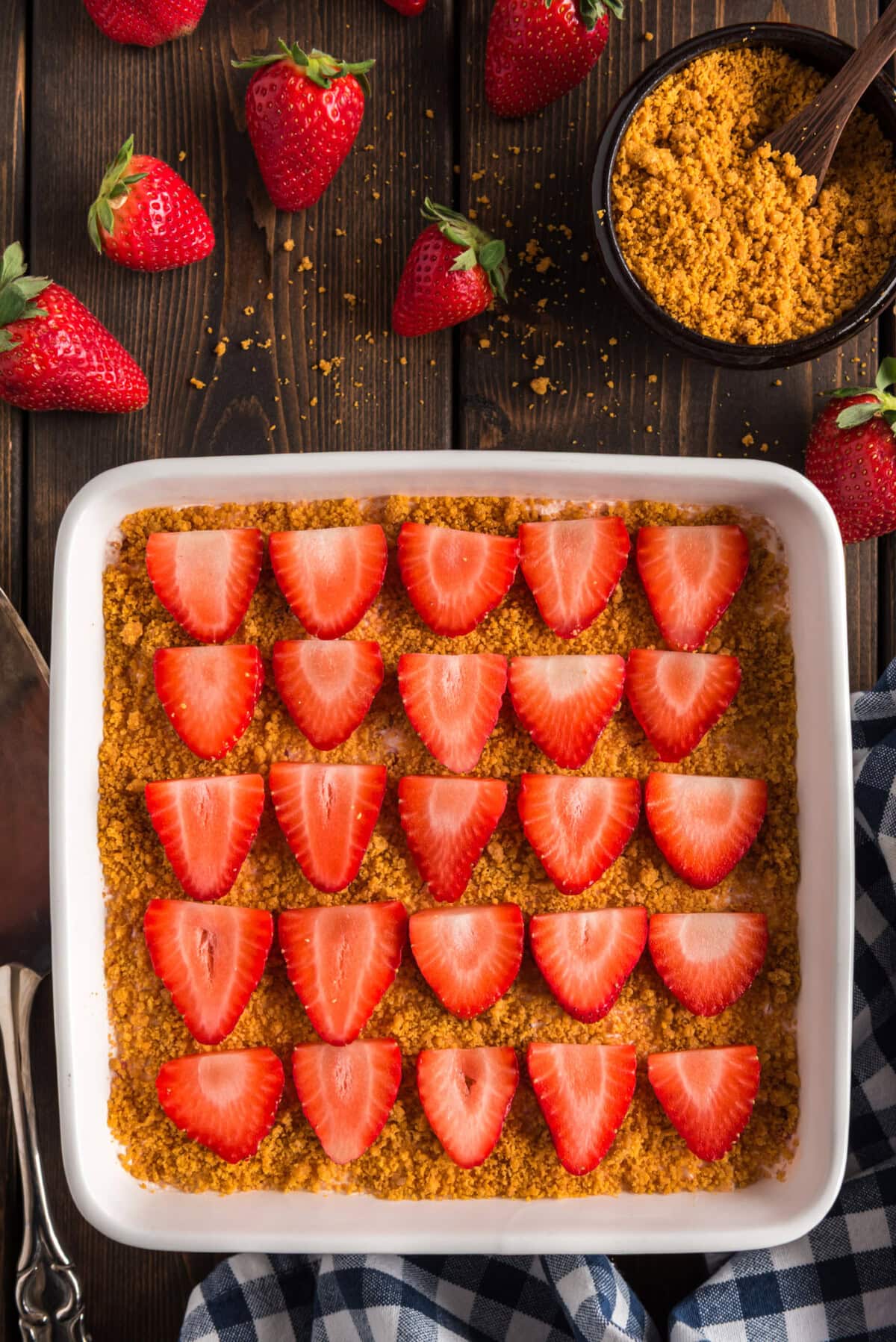 Baking dish of Strawberry Dream Dessert