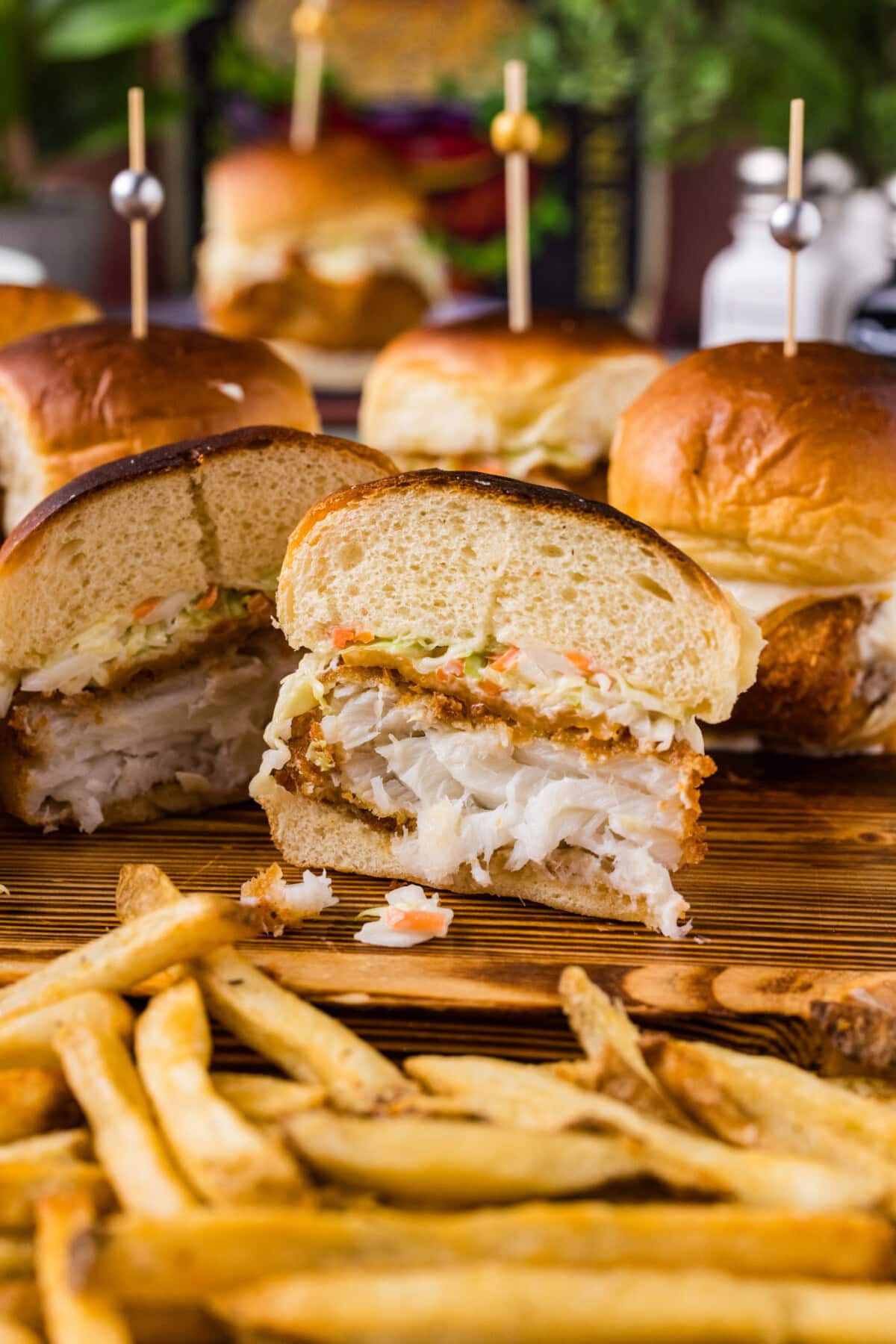 Fish Slider cut in half