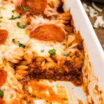 Sausage & Pepperoni Pizza Casserole