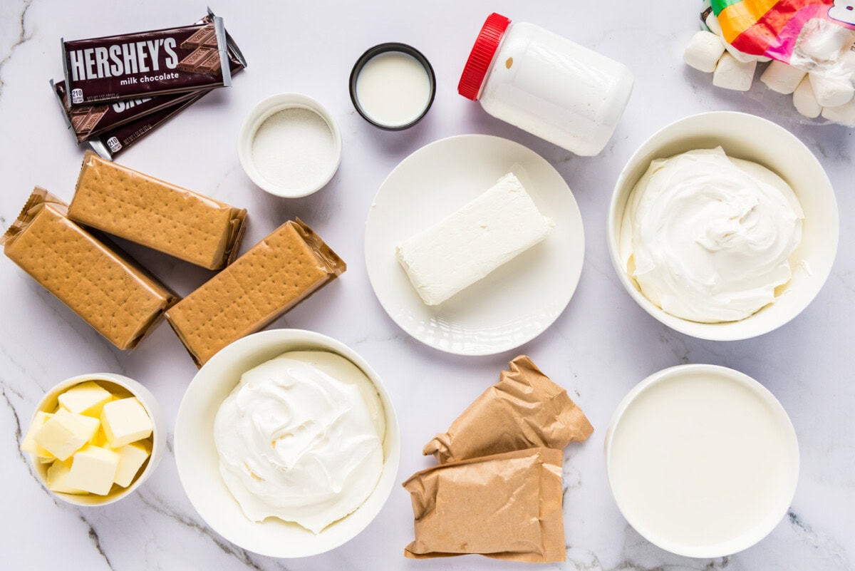 Ingredients for S'mores Lasagna