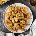 Plate of Broiled Shrimp