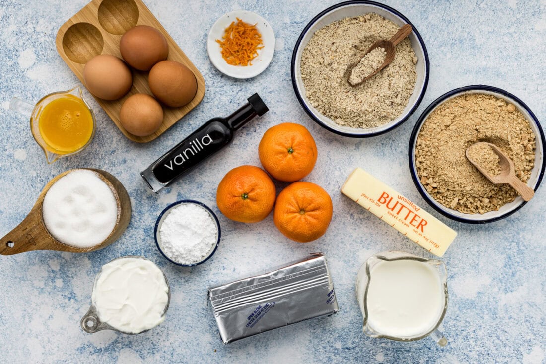 Ingredients for Mandarin Orange Cheesecake