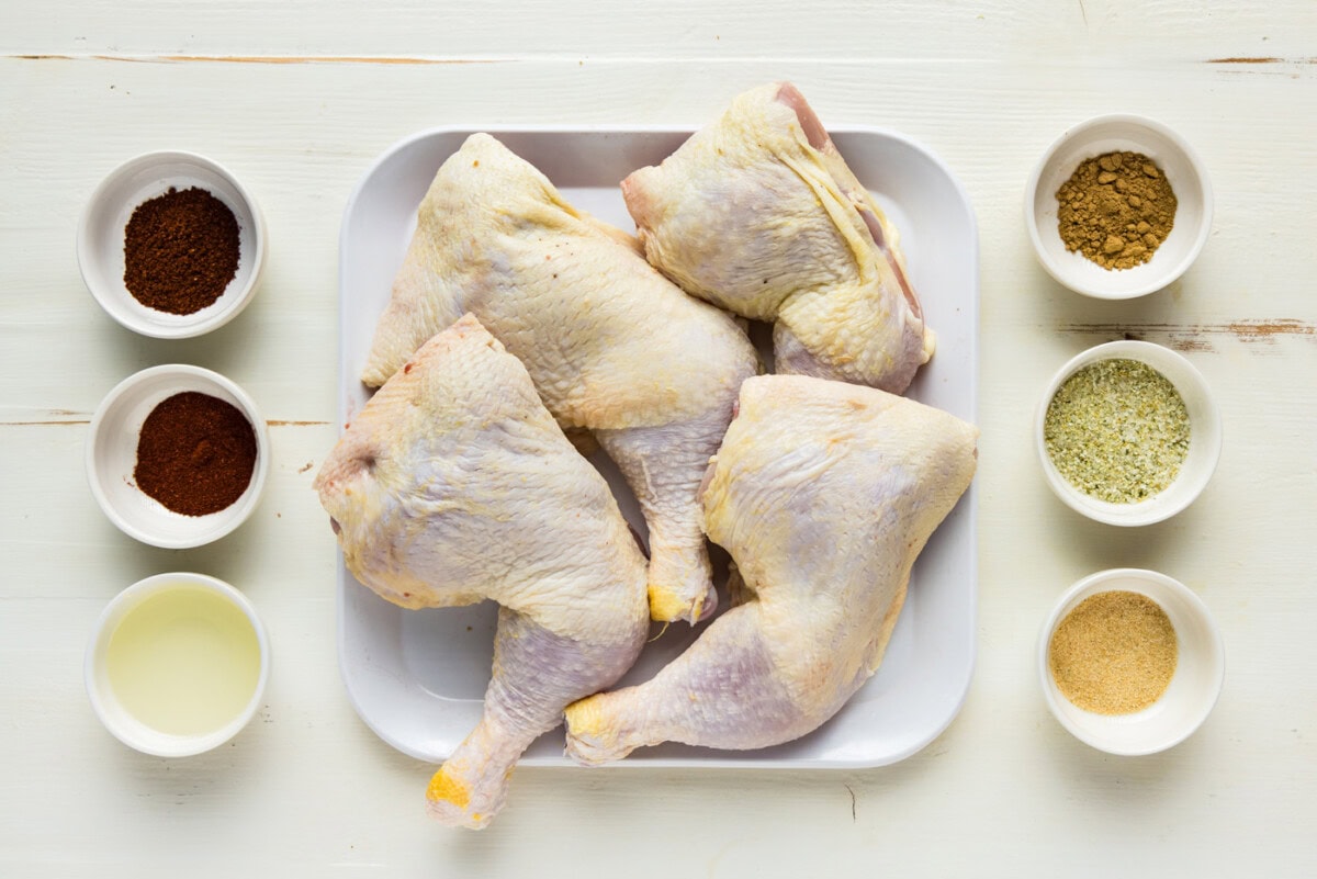 Ingredients for Smoked Chicken Quarters