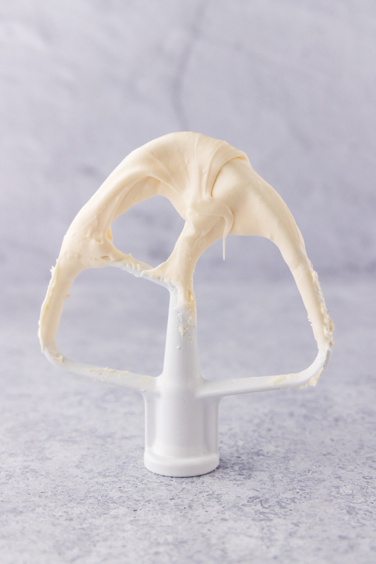 Marshmallow Frosting on a paddle attachment