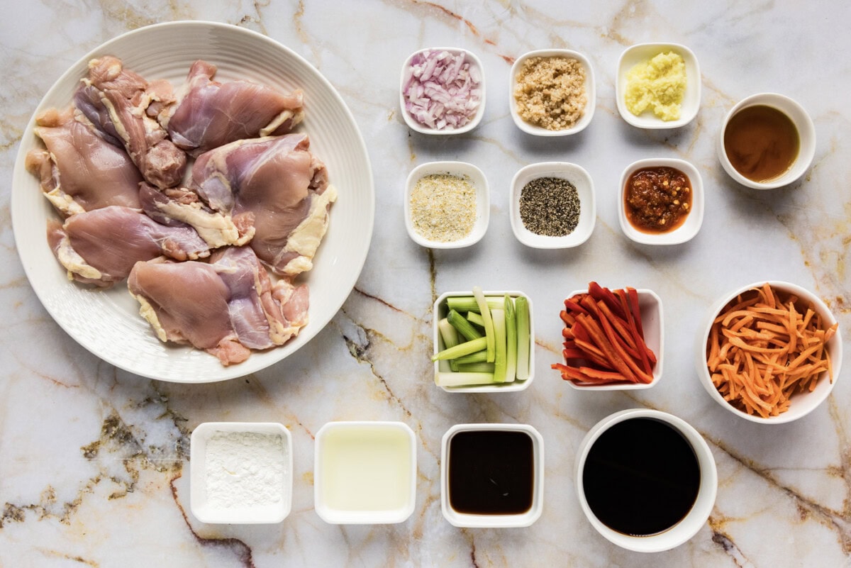 Ingredients for Szechuan Chicken