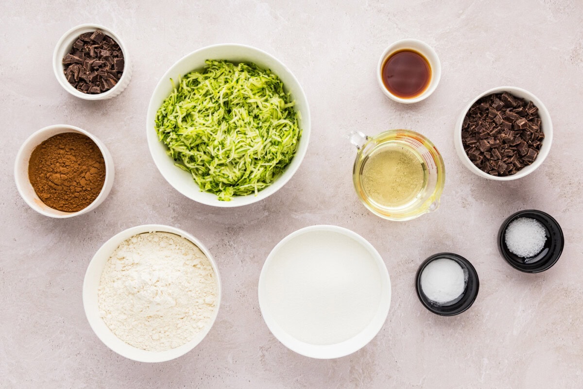 Ingredients for Zucchini Brownies