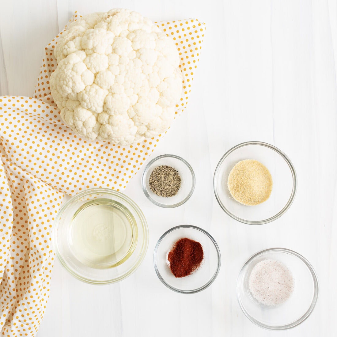 Ingredients for Air Fryer Cauliflower