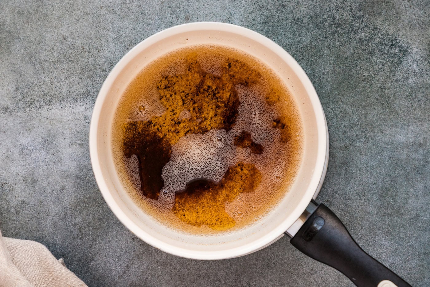 butter browned in a saucepan