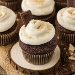 Close up photo of S'mores Cupcakes