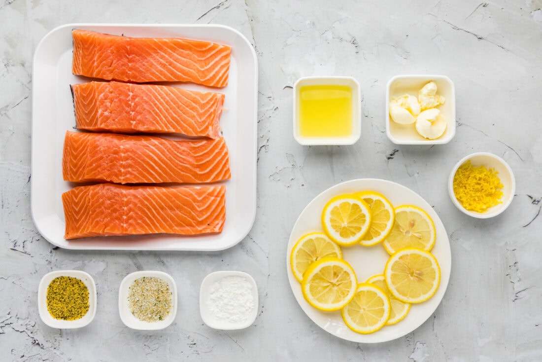 Ingredients for Baked Lemon Salmon