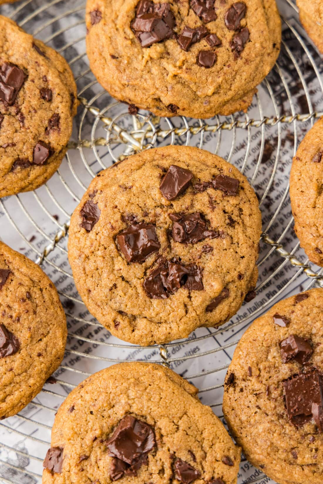 Close up photo of Chocolate Chip Espresso Cookies
