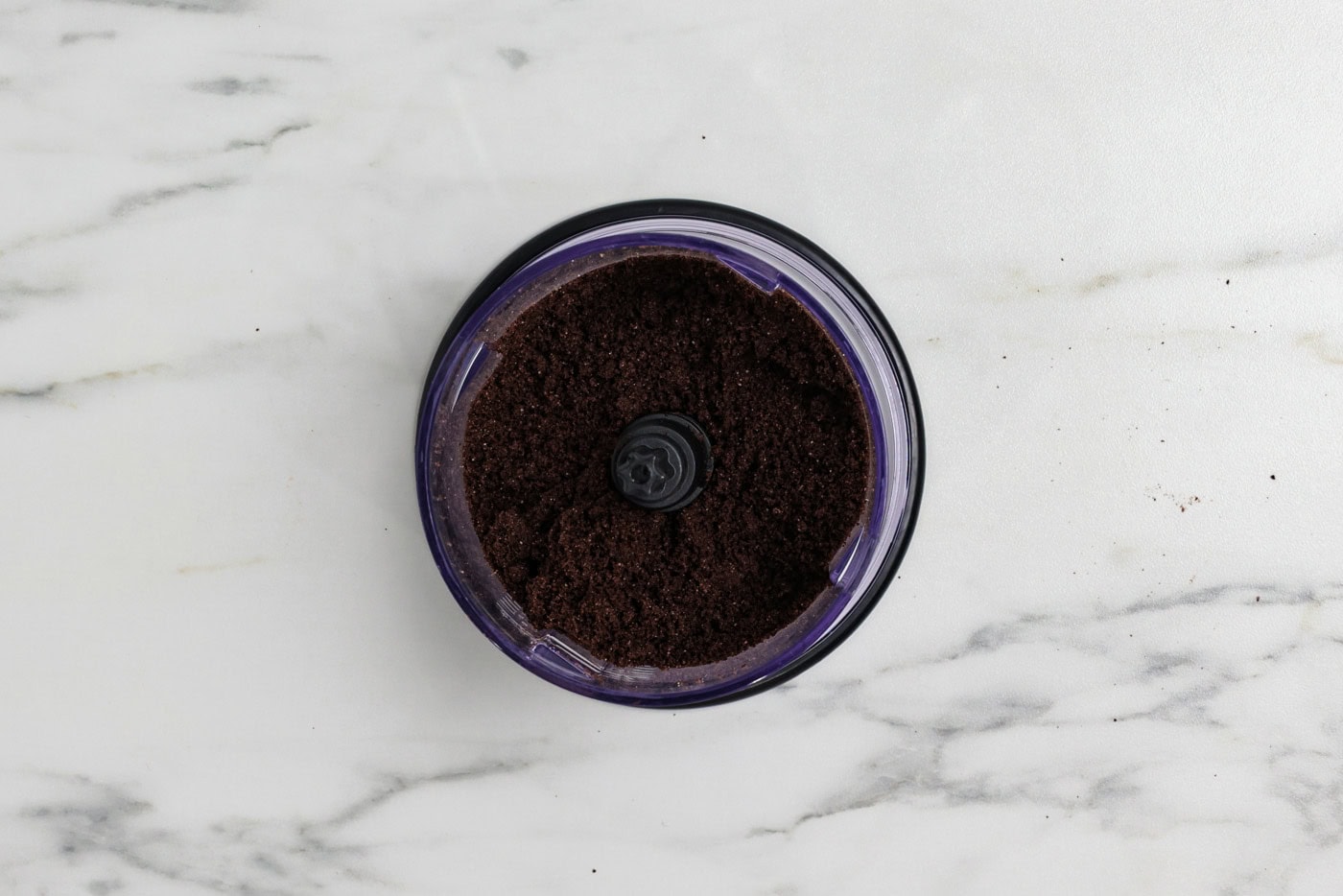 Oreo cookies blitzed in a food processor