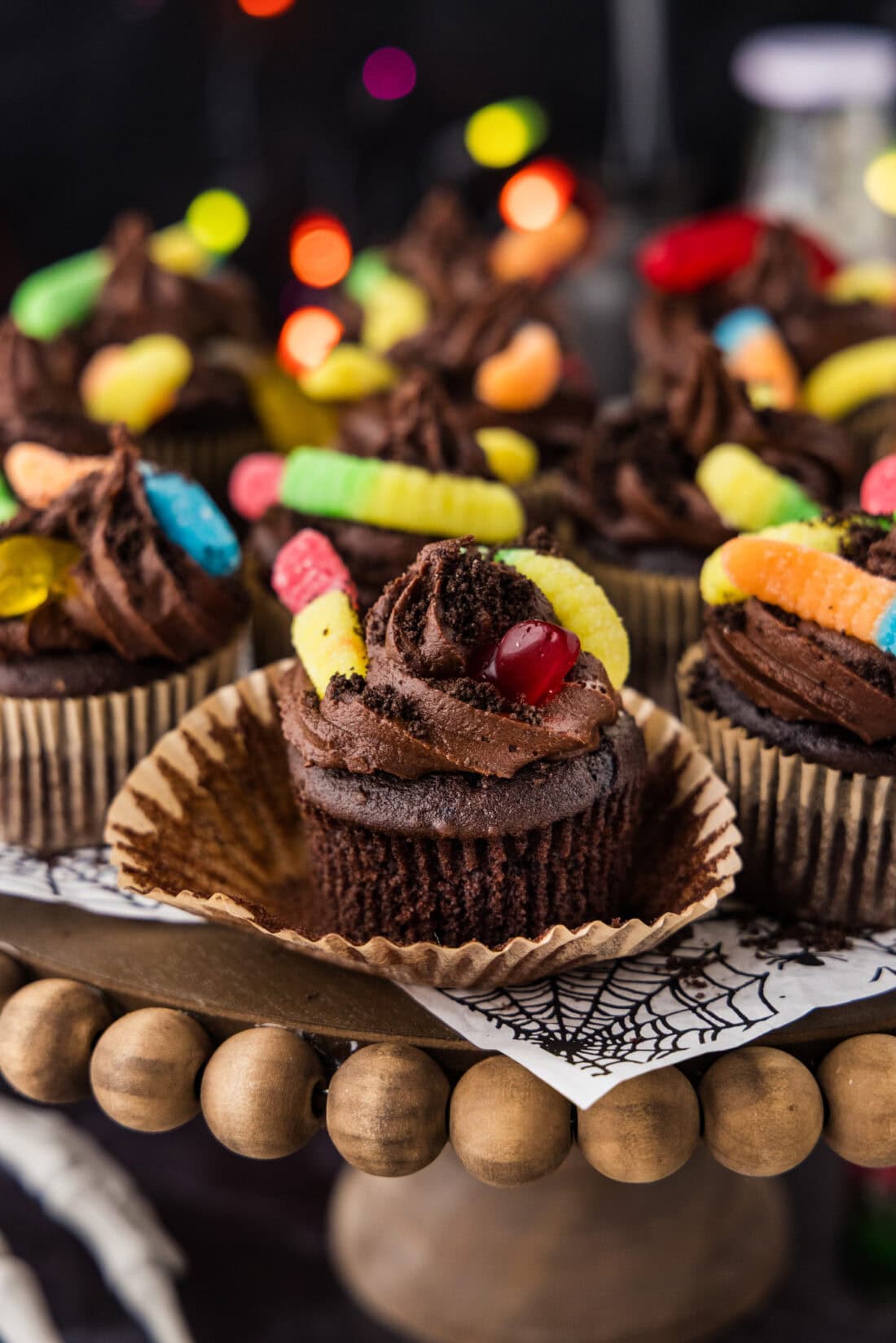 Unwrapped Halloween Dirt Cupcake