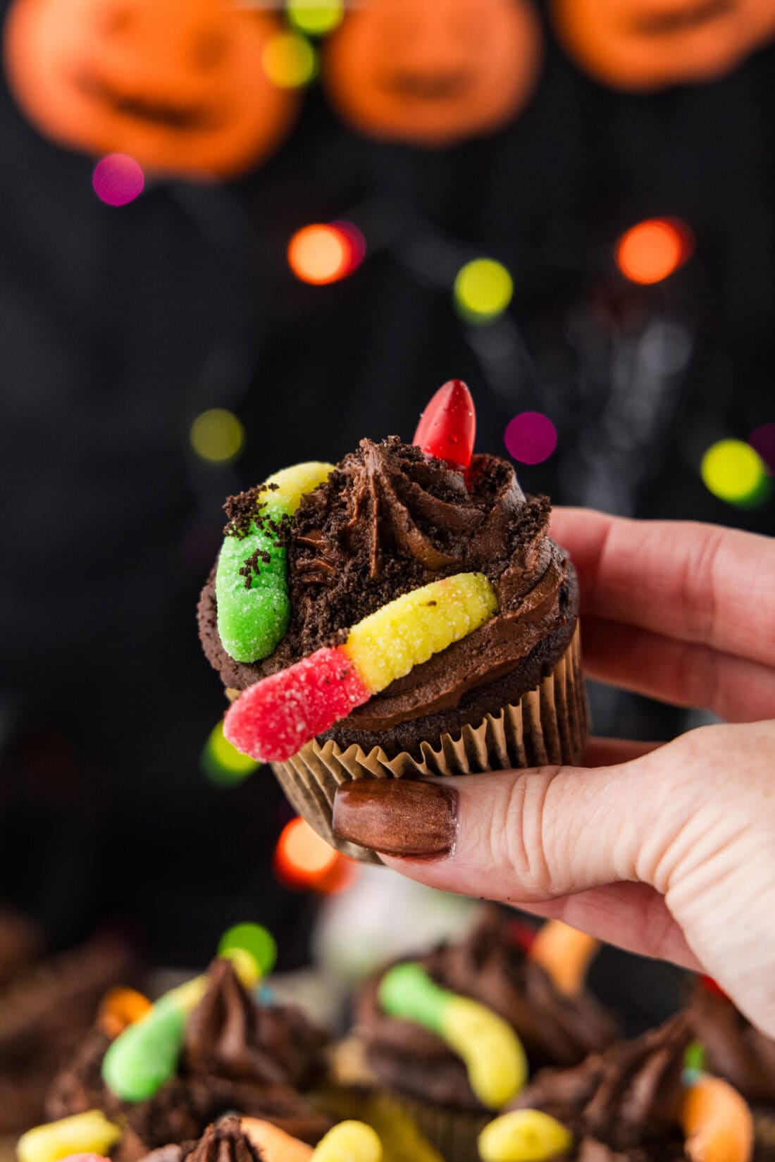 Halloween Dirt Cupcakes
