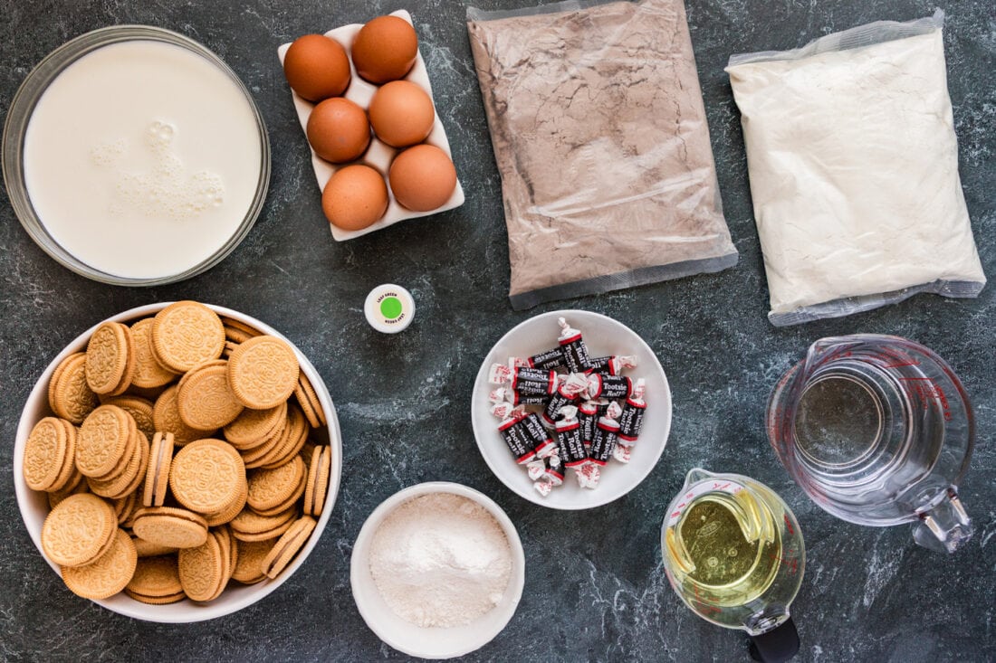 Ingredients for Kitty Litter Cake
