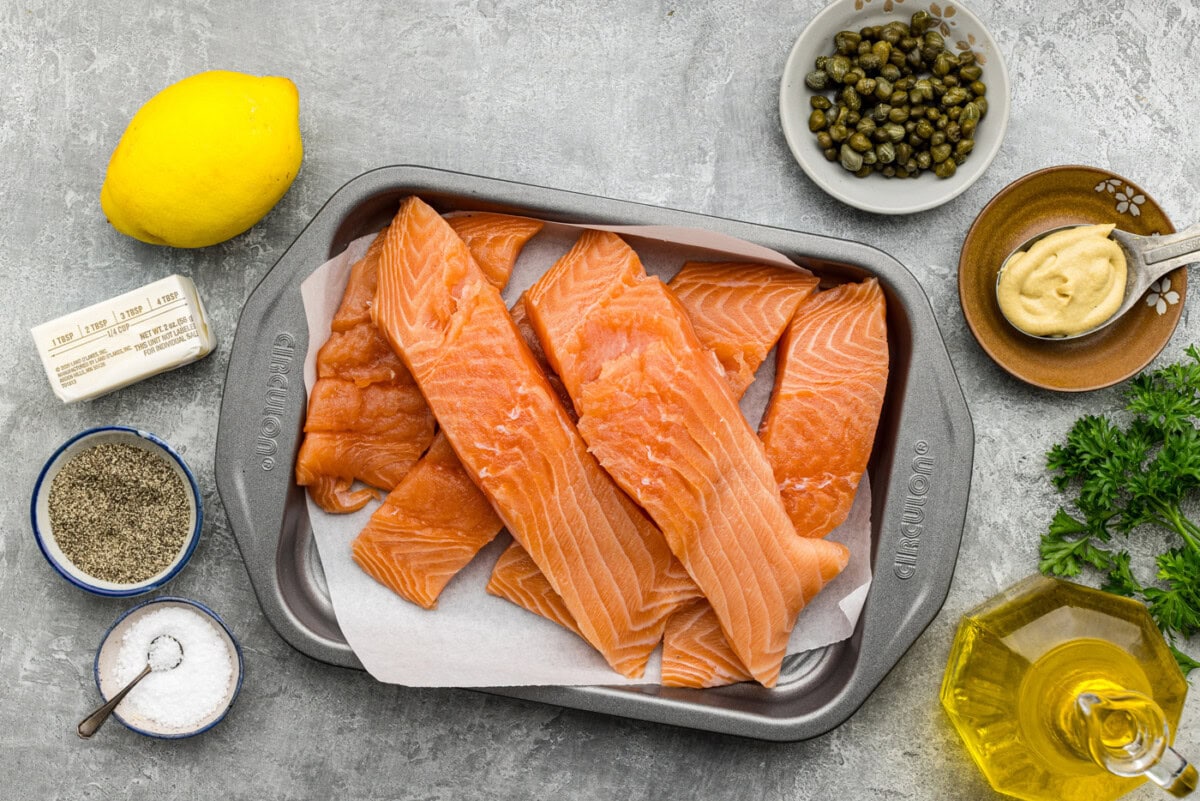 Ingredients for Lemon Caper Salmon