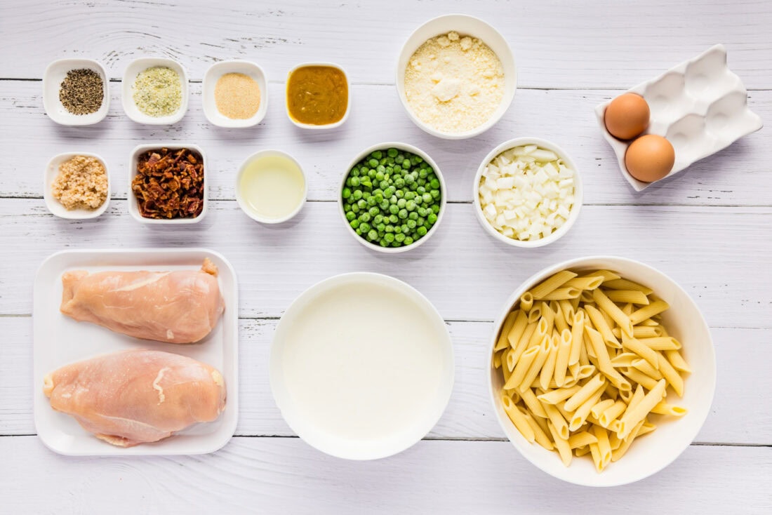 Ingredients for Chicken Carbonara