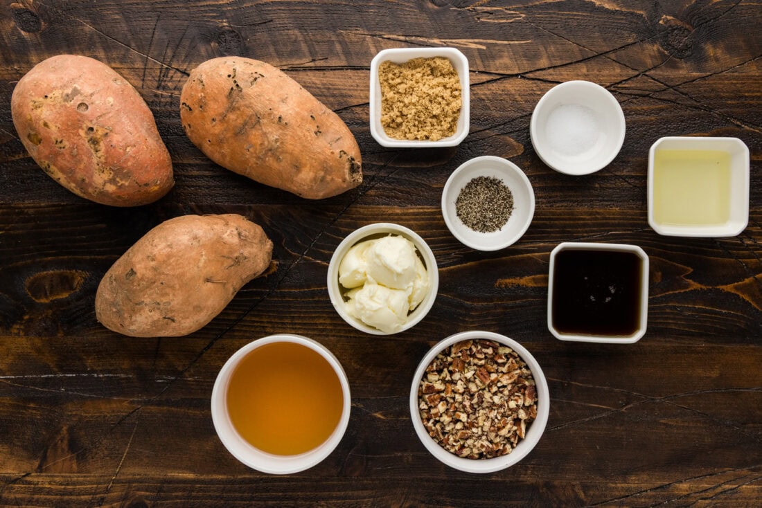 Ingredients for Kentucky Bourbon Sweet Potatoes